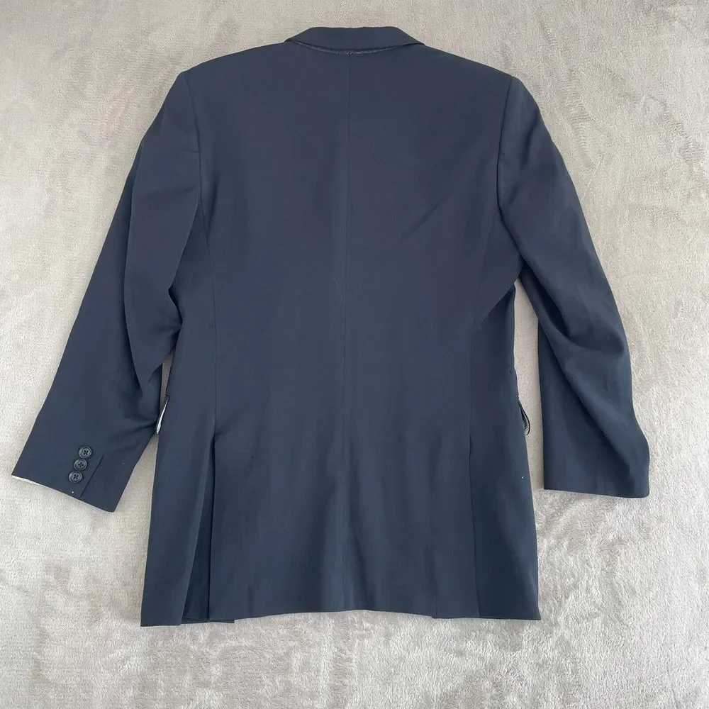 Banana‎ Republic Blazer Men 40R Navy F.LLI Cerruti Tailored Slim Fit Wool Blue